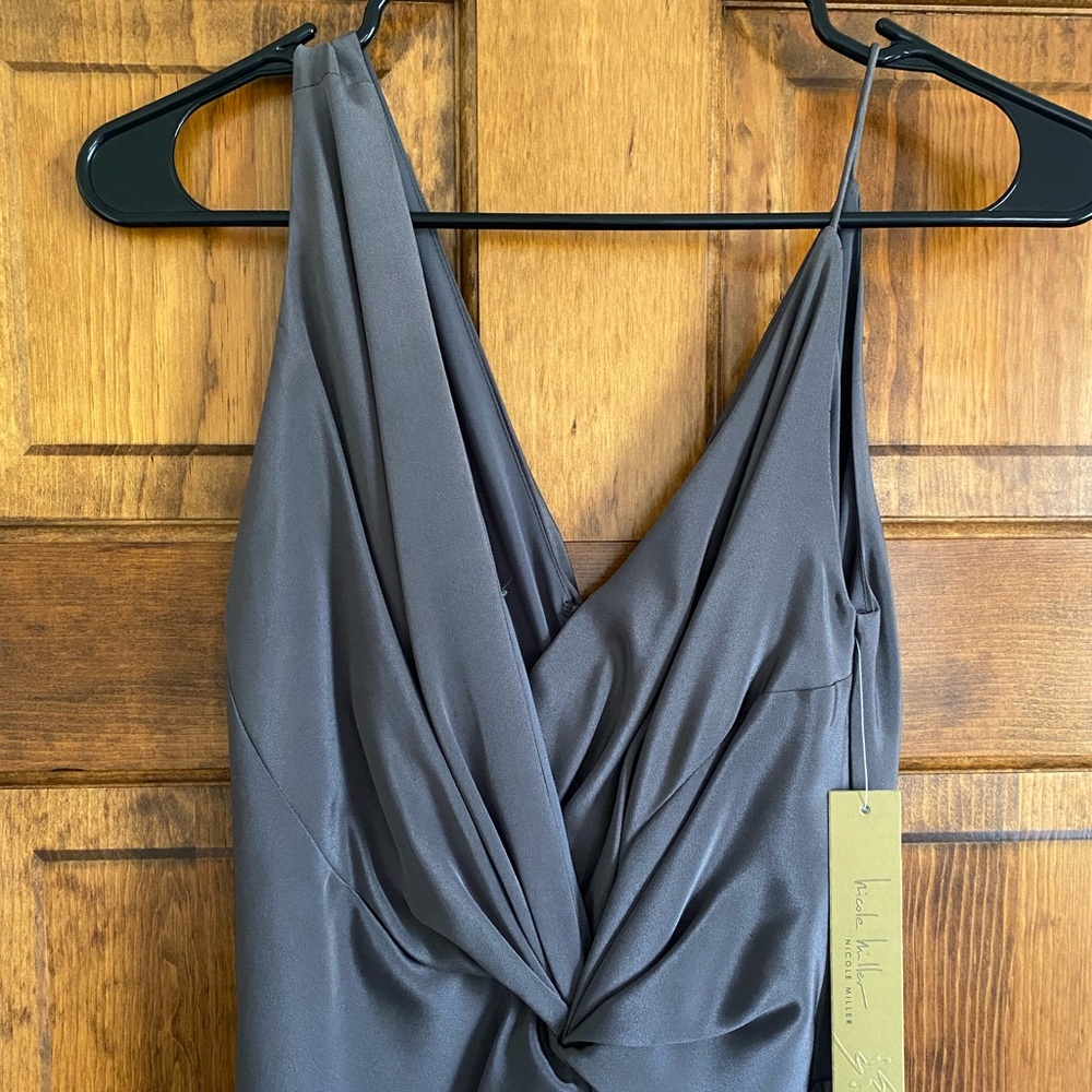 Nicole Miller Charcoal Evening Dress size 6